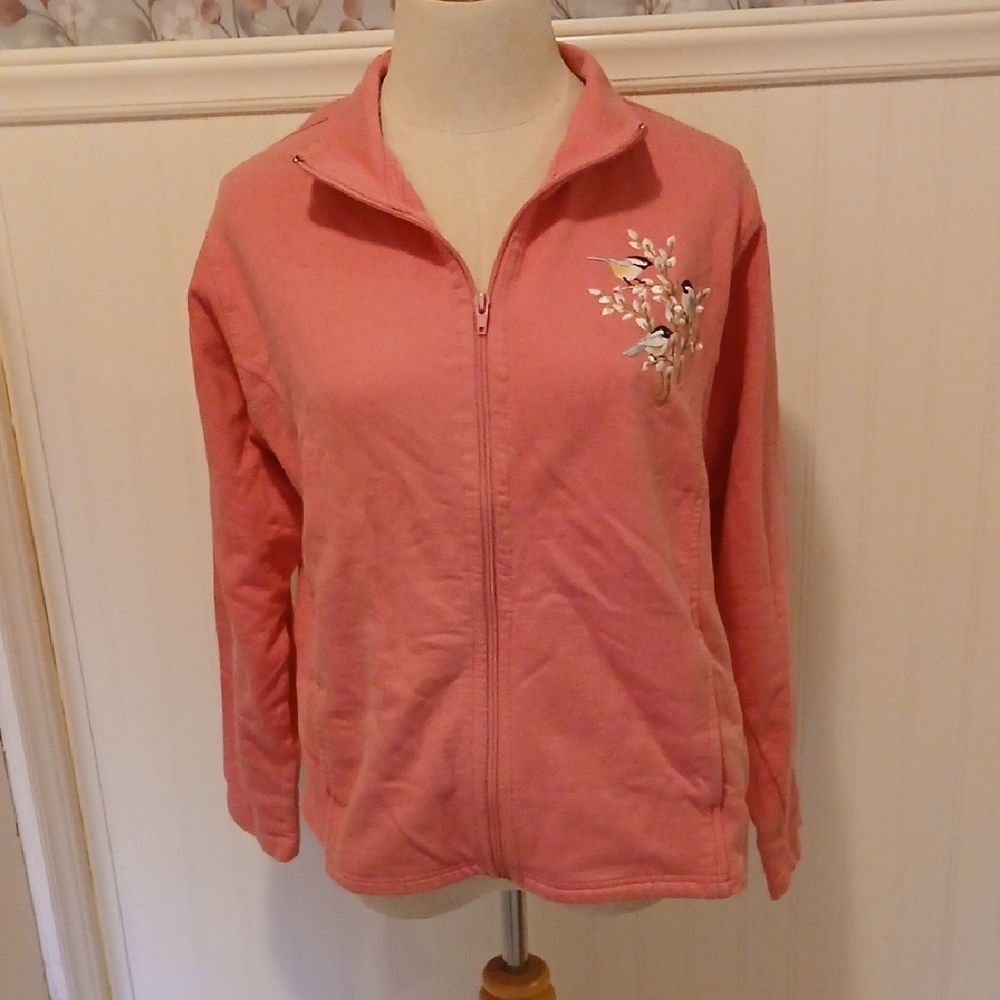 Elegant Pink Embroidered Women's Jacket